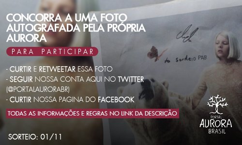 PortalAURORAbr's tweet photo. SORTEIO: Concorra a foto autografada, para participar siga-nos, curta e retweet essa foto (+info no link)
SAIBA MAIS https://t.co/9lcLdCx5E7 https://t.co/axpIEYYlt0