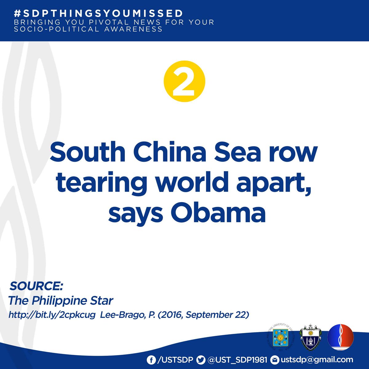 UST_SDP1981's tweet photo. Bringing you pivotal news for your Socio-Political awareness! #SDPUpdates #SDPThingsYouMissed (1/2) https://t.co/6huv93z3PY