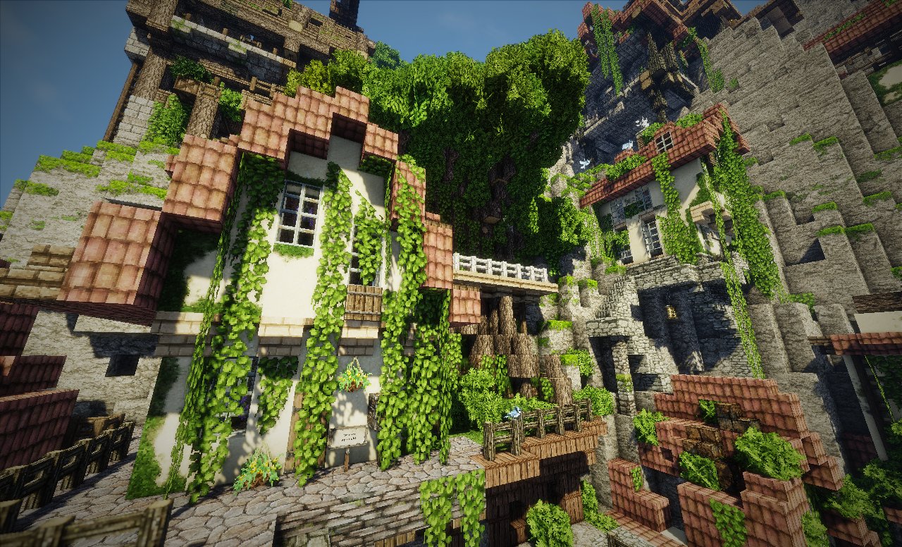 Renyo ツタが伸びた姿も本物の廃墟になった感じがして良いぞ マイクラ建築勉強会 T Co Puykozooi2 Twitter