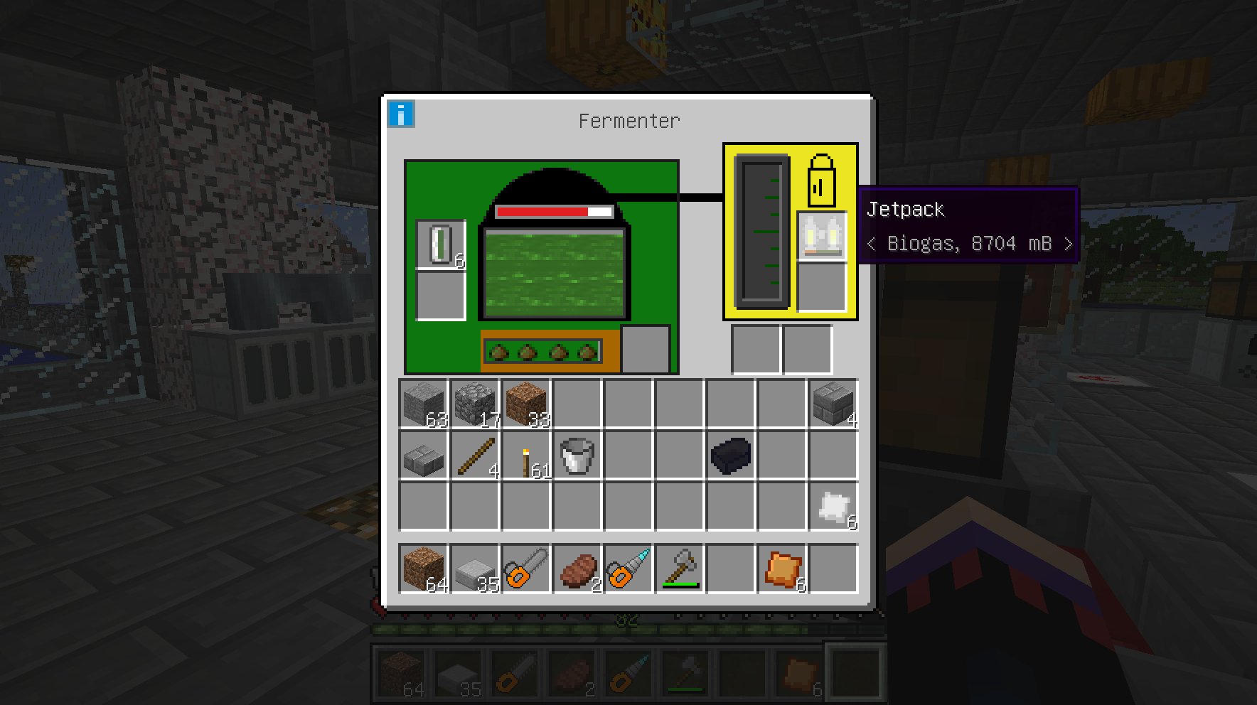 シグリ Ic2exのジェットパックをつくった バイオガスで動くエコさなんだけど 充填に時間がかかりすぎ マイクラ T Co Xecckna2bf Twitter