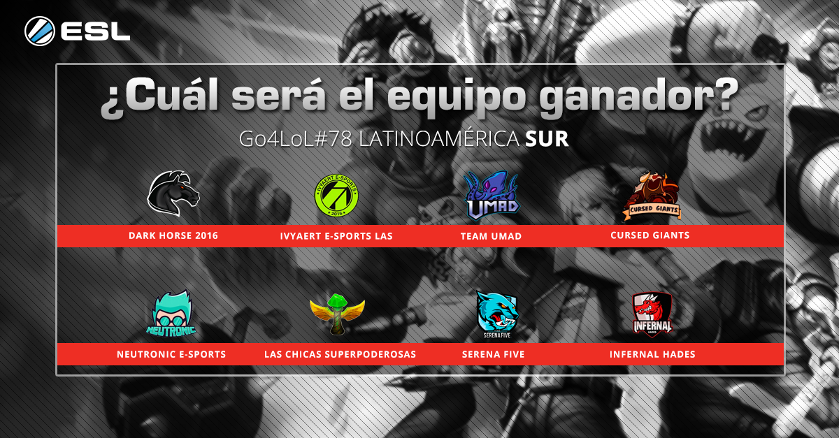 ESLlatam's tweet photo. ¿Quién será el mejor de la semana en #Go4LoL78 #LAS? ¡Apoya a tu favorito! https://t.co/IHqIsy4MoD https://t.co/mWVfaVQ4eh