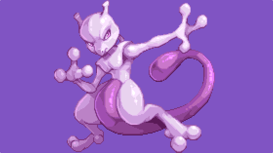 Mewtwo finished! #pixelart @SmashBrosUS.