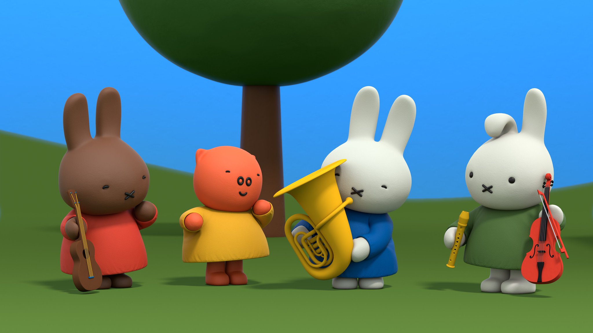 Miffy Miffy Loves Making Music With Her Friends See What Miffy Is Up To With Her Friends Tonight On Tinypoptv At 8 30pm