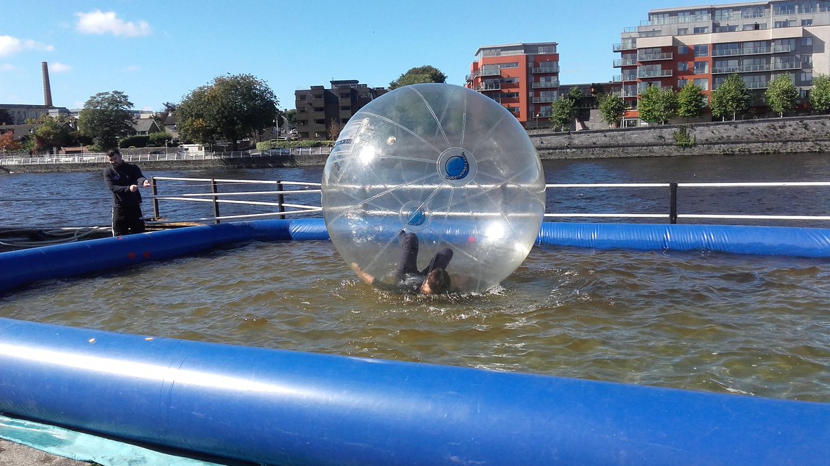 Busy day today #waterzorbing in two places at once. Nothing like a Sunday afternoon full of #adventure in #Limerick