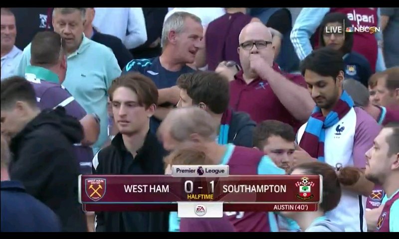 HT : West Ham United 0 - 1 southampton (austin '40) <a href="/HammersIDN/">Indonesia Hammers</a>