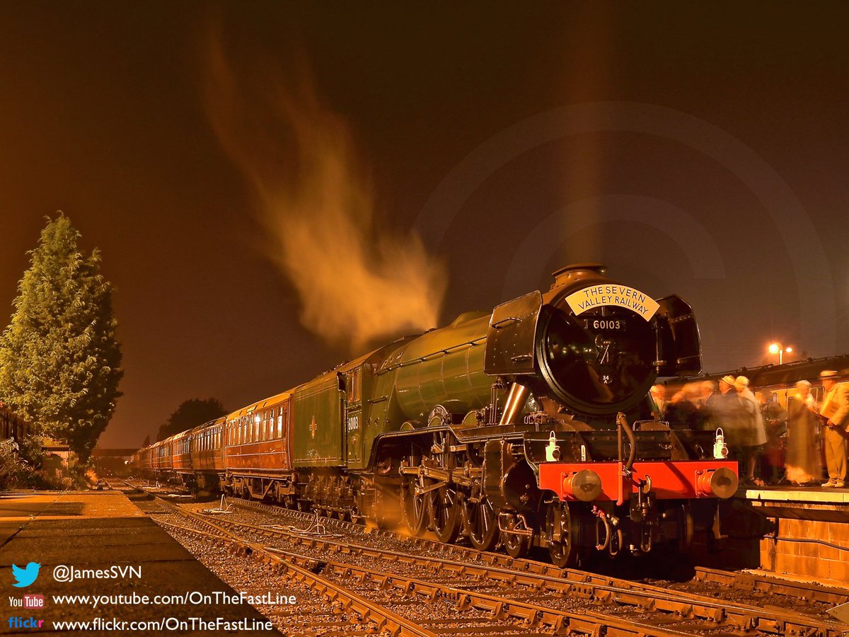 #FlyingScotsman at Kidderminster <a href="/svrofficialsite/">Severn Valley Railway</a> on Wednesday night <a href="/railwaymuseum/">National Railway Museum</a> <a href="/UKHeritageHub/">UK Heritage Hub</a> <a href="/SteamRailway/">Steam Railway</a> <a href="/RileyandSonLtd/">Riley & Son (E) Ltd</a>