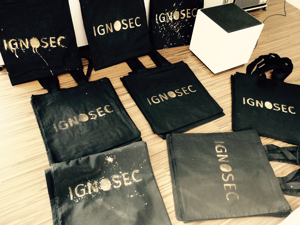 IGNOSEC's tweet photo. We did it! The #diy way. Every bag is unique. #merchandise for our upcoming tour. #IGNOSEC #dvers #od11 https://t.co/NhRbH2hABo
