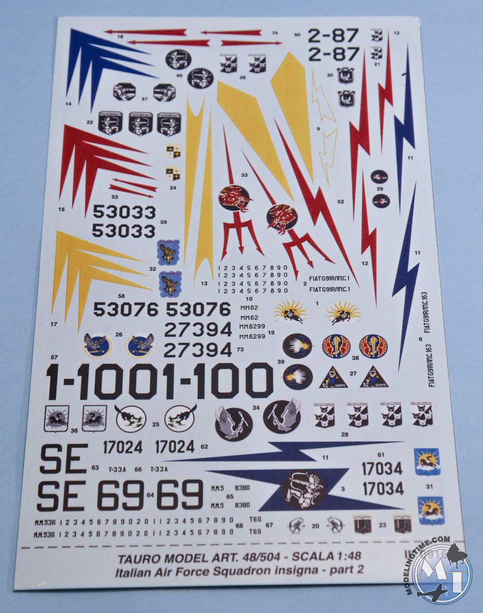 modelingtime's tweet image. Decal Review: TauroModel new 48-504 – Italian AF Squadron Insigna Part 2 in scala 1/48. modelingtime.com/tauromodel-new…