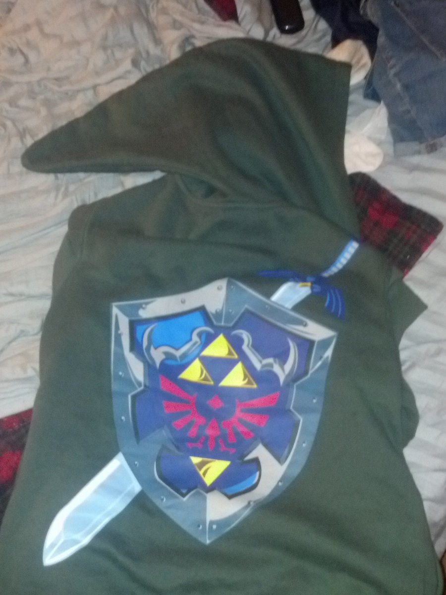 "I must admit, I like the Master Sword and shield printed on the back, as well as how the hood is designed."