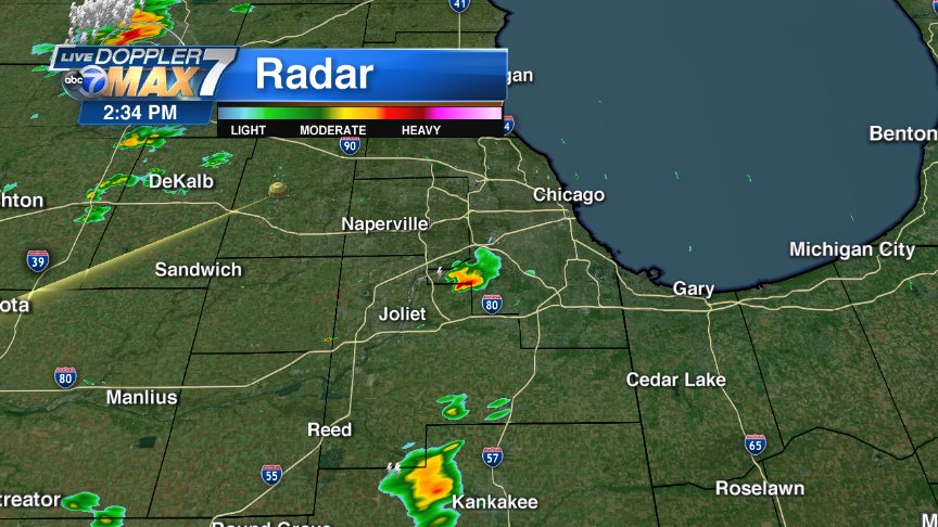 2:35 update. Live Doppler 7 Max shows a few cells developing, including one near Palos Park.Severe threat is minimal