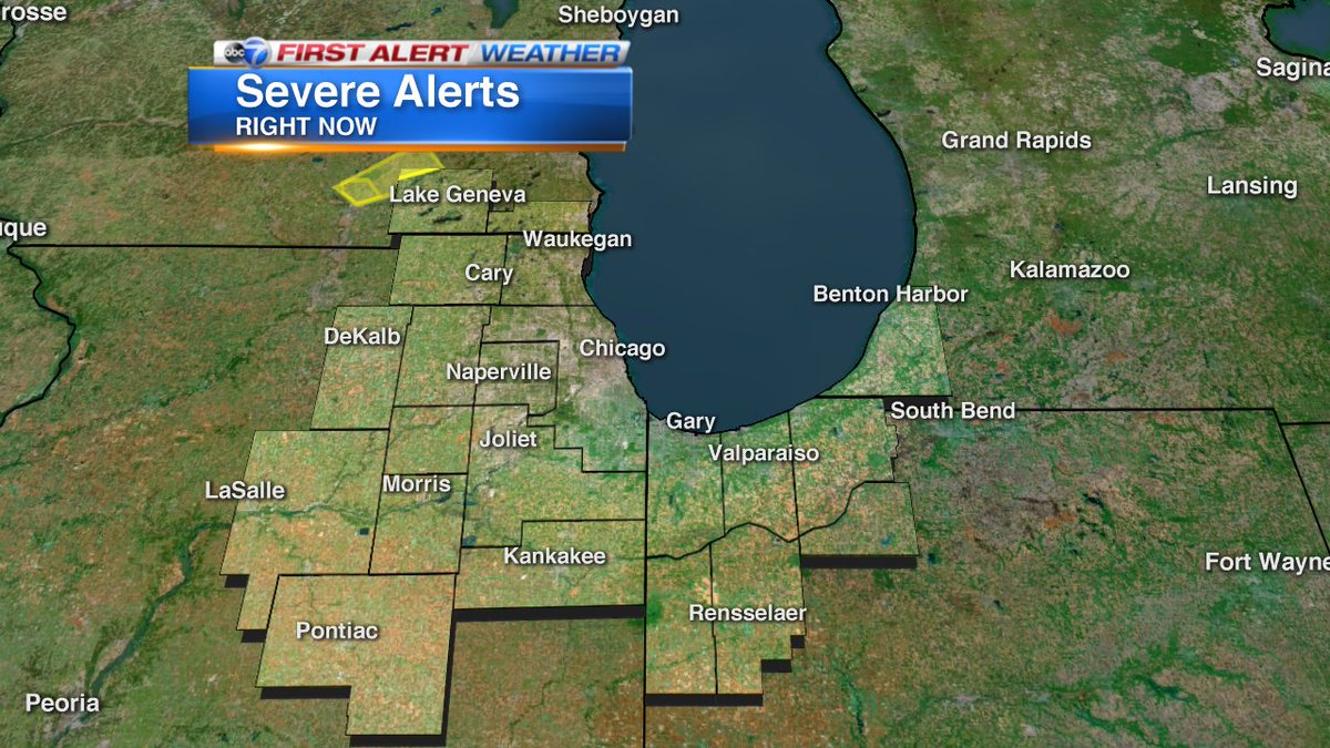 A Severe Thunderstorm Warning has been issued for parts of our area. Check out map to see the location. ABC7Chicago