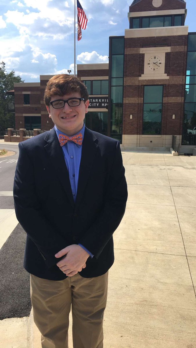 Ready for his induction to The Mayor's Youth Council!