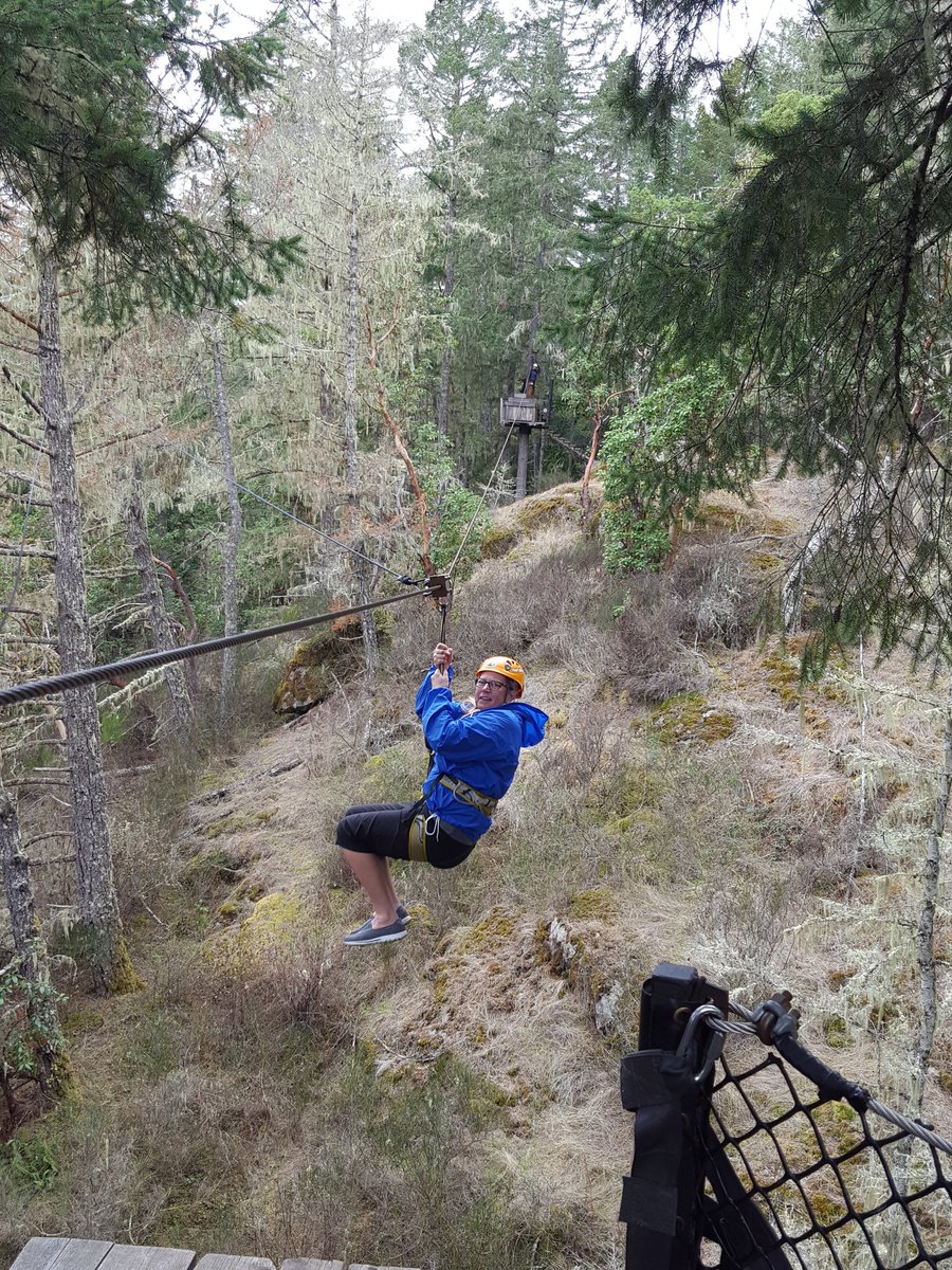 PiusBender's tweet photo. Look at her go!!  #adrenalineziplines #fearlessat50 https://t.co/l6GICh4dIm