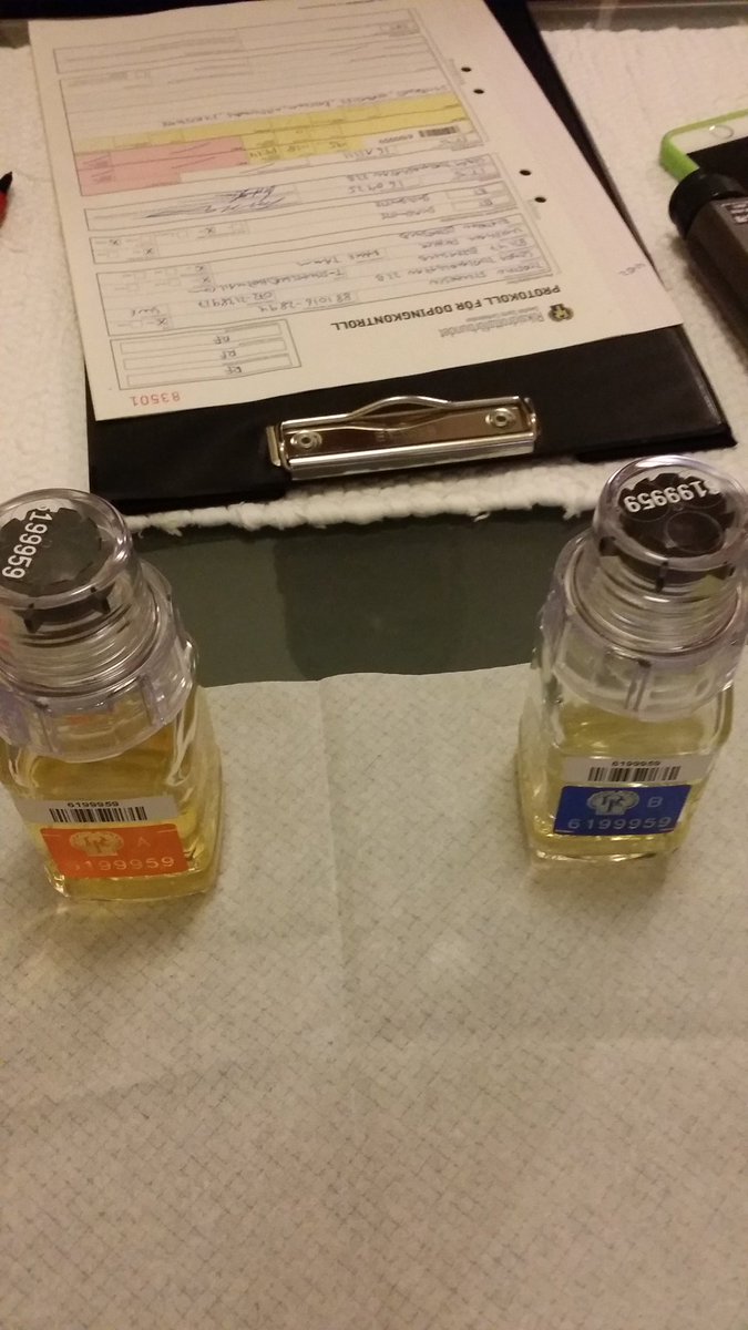 Fick besök av Riksidrottsförbundet på kvällen idag! Kul att se att dom är ute o jobbar!
#renidrott #dopingtest #SSSF #RF