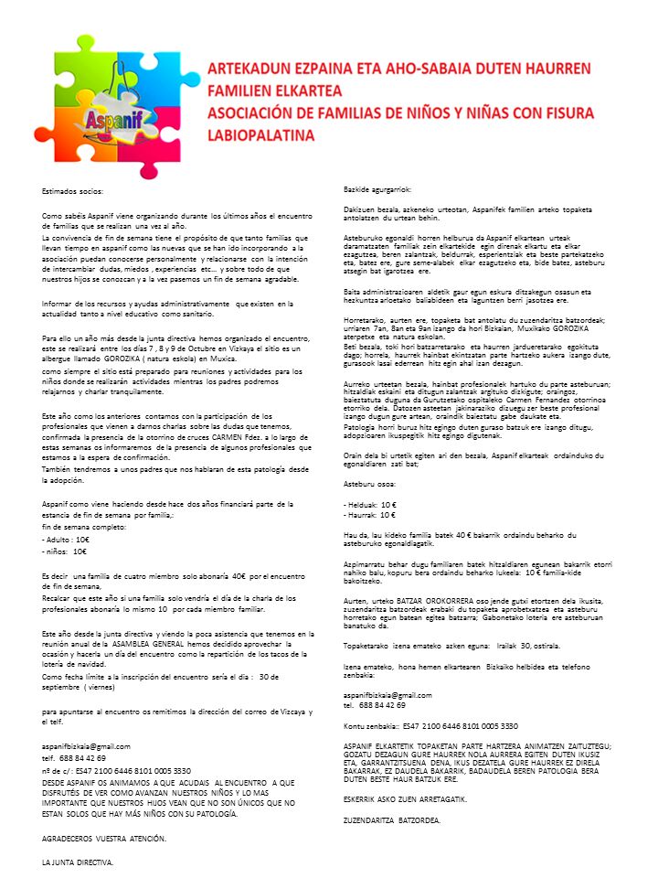 aspanif's tweet photo. Ya se acerca el encuentro de familias 2016 de Aspanif, tenéis hasta el viernes para apuntarse. https://t.co/LraGQ0iDjW