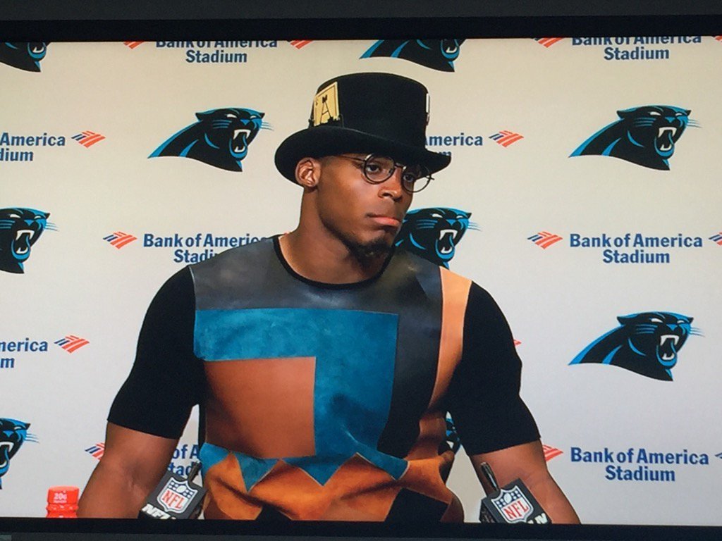 Cam Newton's post-game outfit was definitely a ...