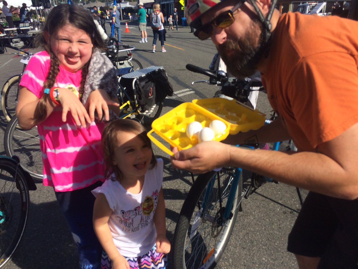 Ewwwww our first broken egg.