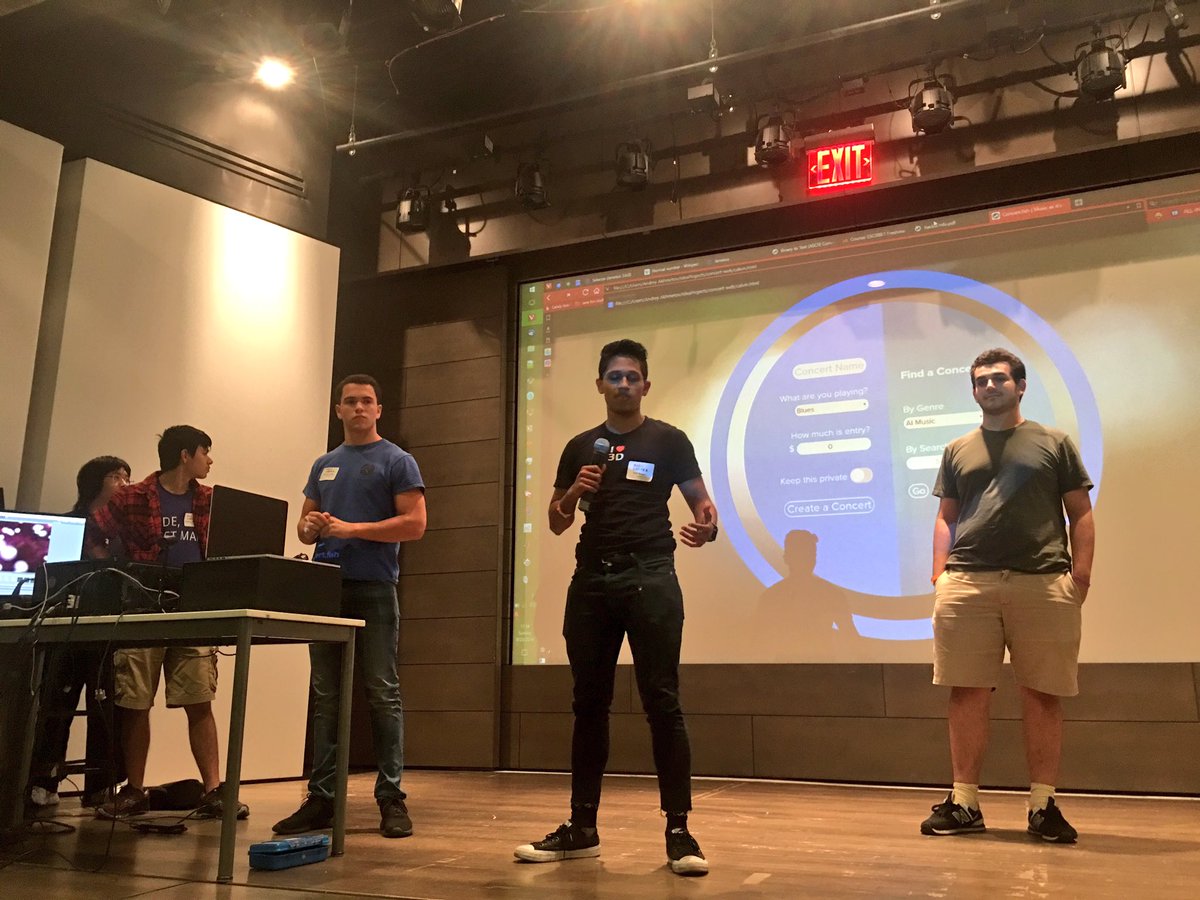 AfroJme's tweet image. #concertfish showing their cool music app #hackcooper