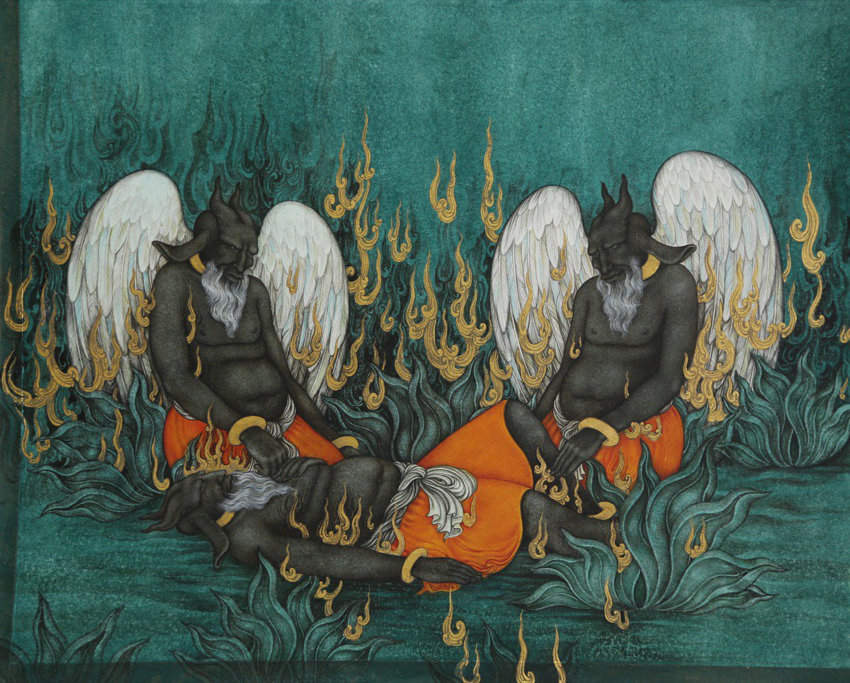 Latitude_28's tweet photo. ‘Forlorn Foe’ is a portrayal of the ridicule of war from a neutral perspective #khadimali #forlornfoe https://t.co/vbpe5hABWh
