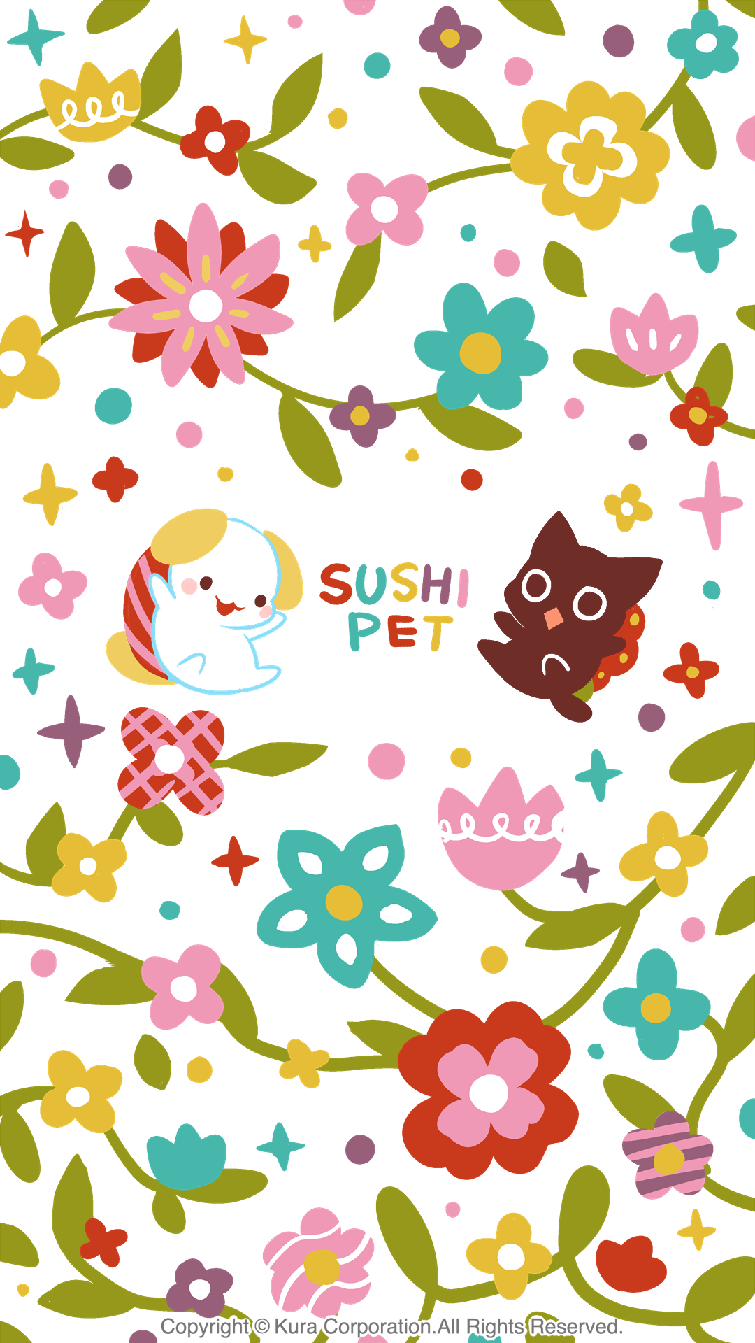 O Xrhsths すしペット Sto Twitter すしペットツイッターを見ているみんなに スマホ用壁紙をプレゼント 今月は かわいいお花でいっぱいのこの一枚 ちょっとモダンでオシャレだよね T Co Zgcogoolbx Twitter