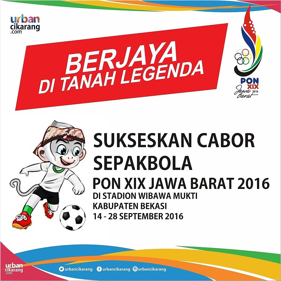 SEMIFINAL! Sepakbola @PonJabar_2016 Jawa Barat vs Papua. Senin, 26 Sept 2016 Pukul 15.30 WIB di Stadion Wibawa Mukti. Ramekeun! Live MNCTV