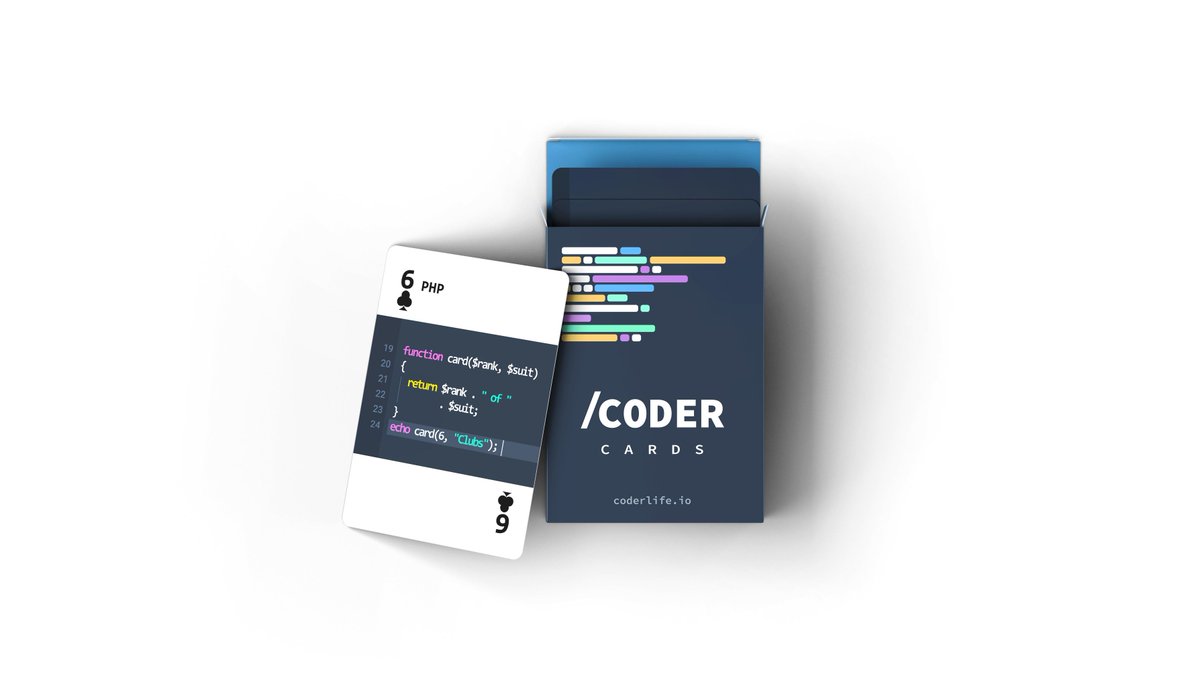 CoderCards's tweet image. 52 unique snippets of codes, each in a different language! How many will you recognize? coderlife.io