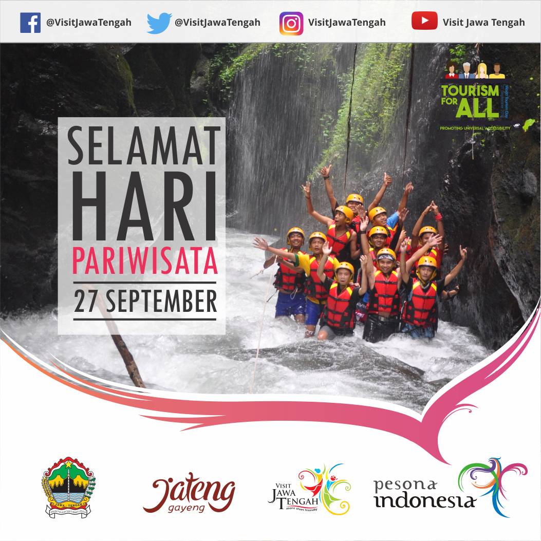 VisitJawaTengah's tweet photo. SELAMAT HARI PARIWISATA DUNIA - 27 September
#KuisBulanSeptember #WorldTourismDay #TourismForAll
#CentralJava #WonderfulIndonesia https://t.co/k5h5nj62MP