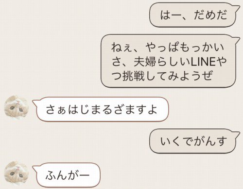 夫婦のLINE「もっかいチャレンジ」
 