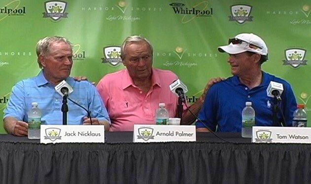 LastReplicator's tweet image. Got to meet him once. Now playing that great 18 holes in the sky. R.I.P. Arnold....