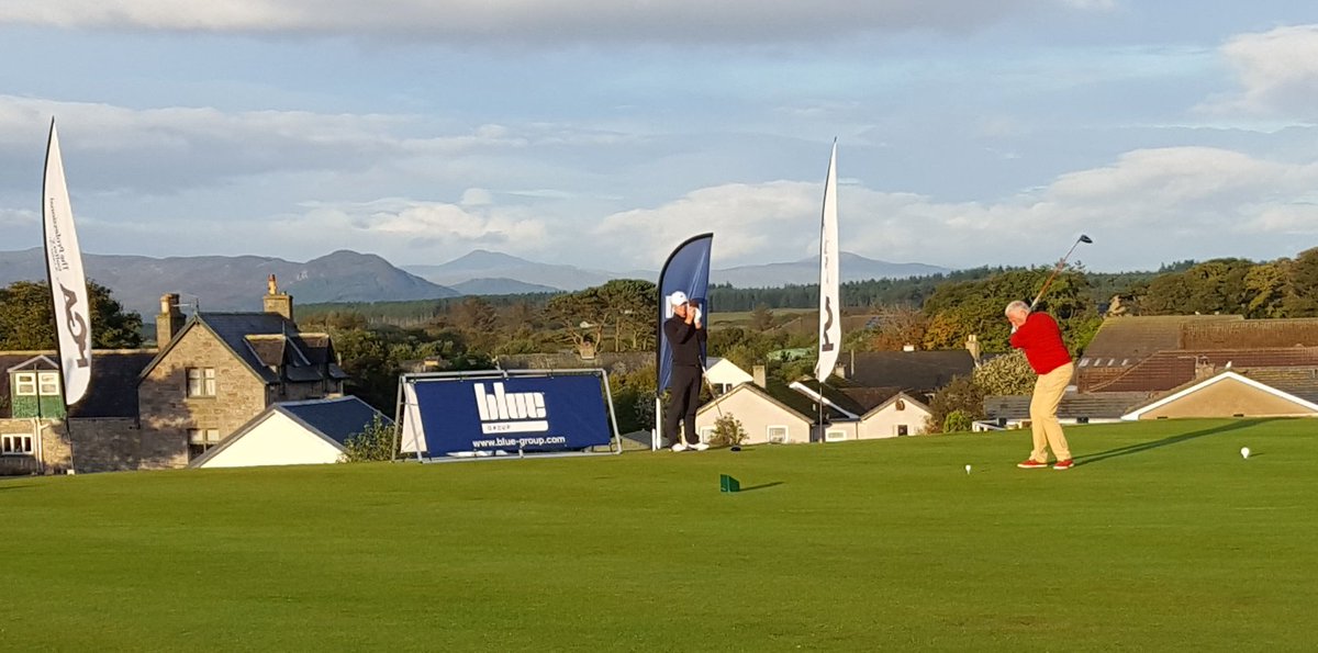 The first tee shot <a href="/RoyalDornochGC/">Royal Dornoch</a> in the <a href="/HighGolfLinks/">Highland Golf Links</a> Pro Am sponsored by Blue Group