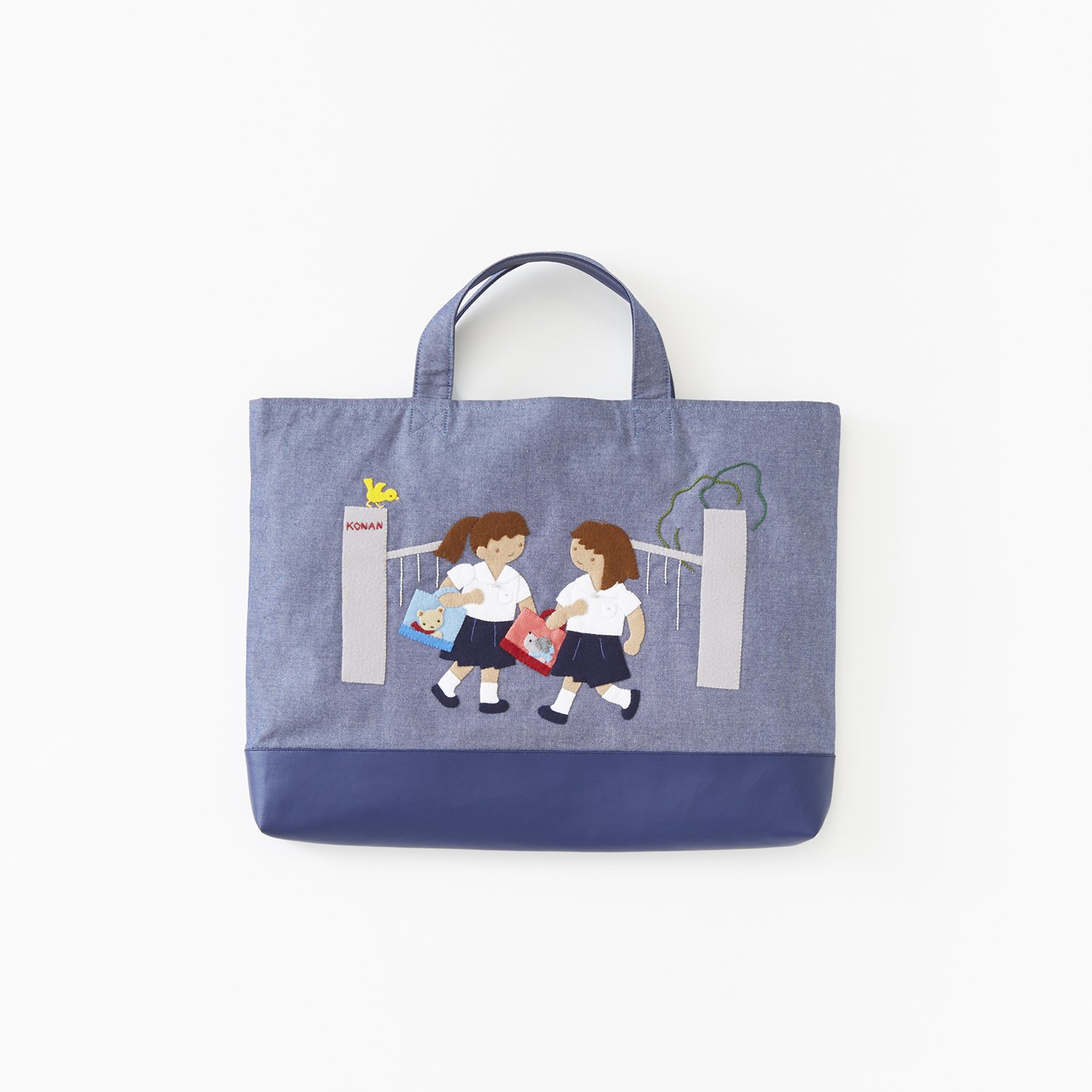 限定】南女 甲南女子×ファミリア コラボ デニムバッグ