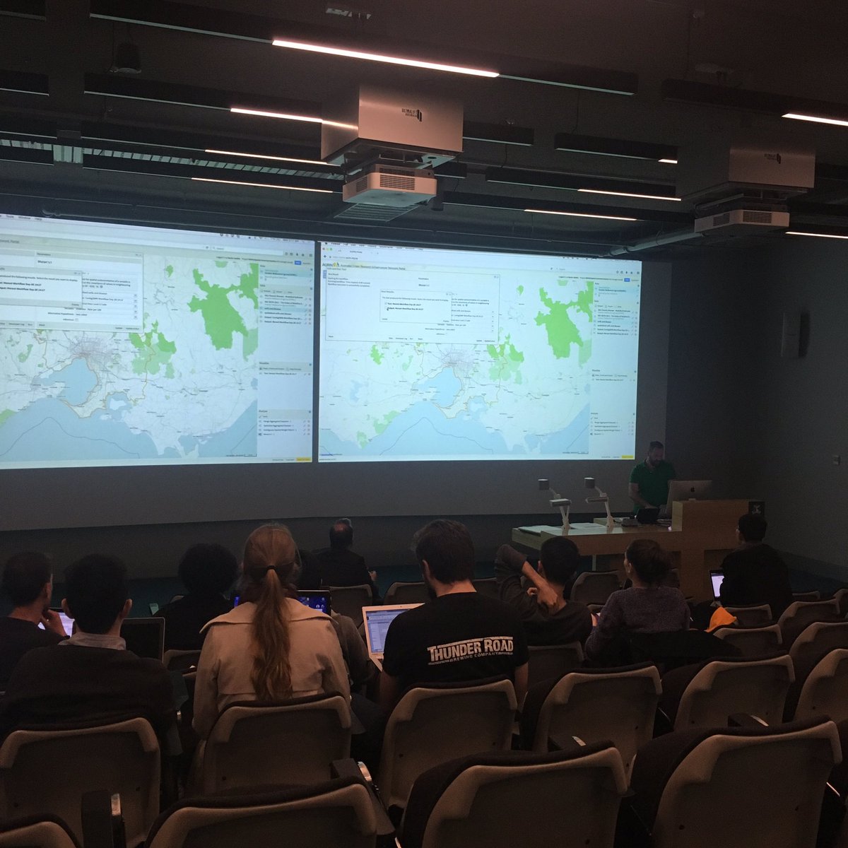 aurin_org_au's tweet photo. Kicking off the Urban Informatics masters intensive. Running Morans I analysis on AURIN https://t.co/YkHZWxioEo