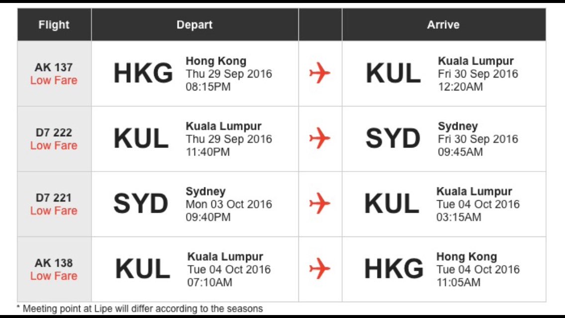 RWCraftBeerHK's tweet photo. #airasia change #flight. #KL departure 40mins before KL arrival! Only viable option now is 23hour trip to Sydney! No compensation!! @AirAsia https://t.co/7XMsnyLbAq