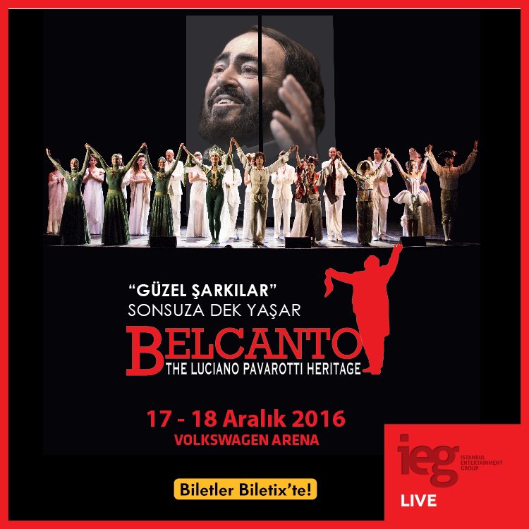 iegturkey's tweet photo. Pavarotti'nin izinde #Belcanto 17-18 Aralık'ta @vwarena 'da! Biletler: biletix'te: https://t.co/ockfJ5gU2d
#iegturkey https://t.co/MCXiVqf3am