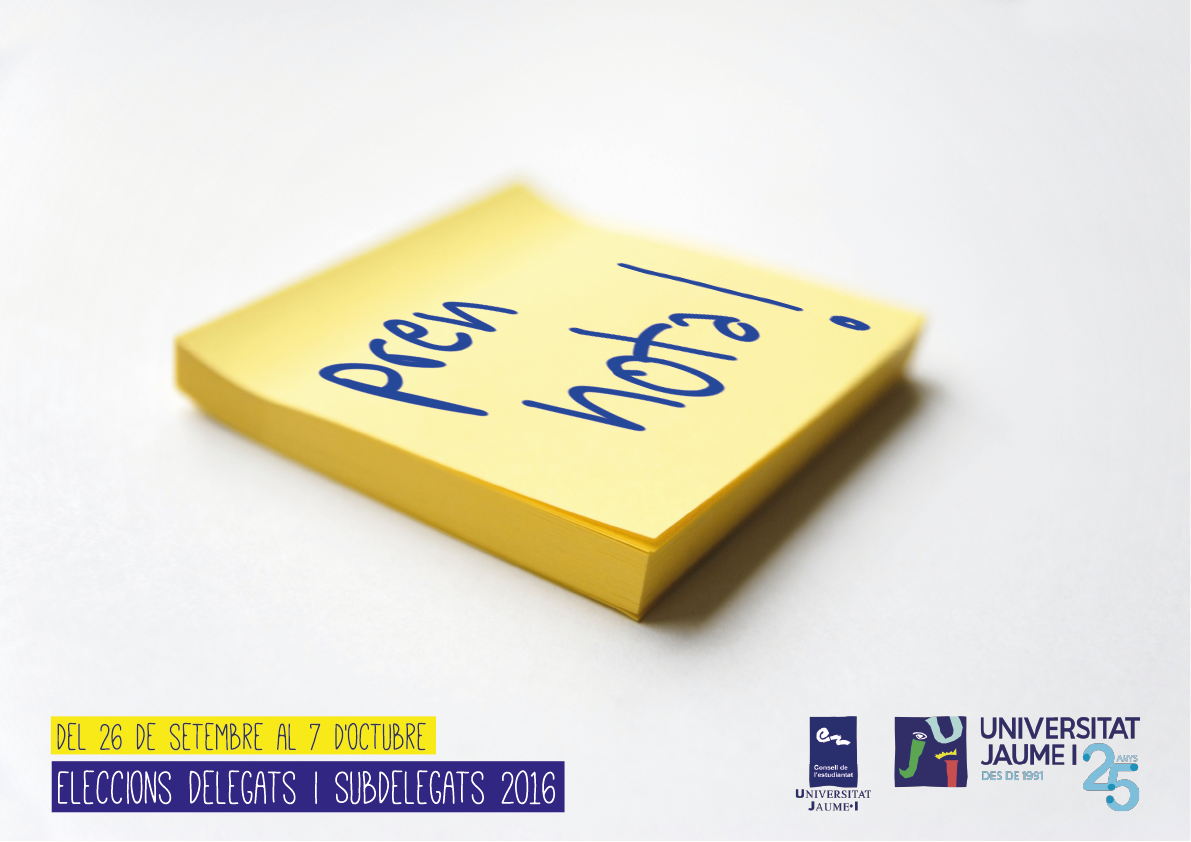 Bon dia. Avui comencen les eleccions per a elegir els delegats i delegades de classe. 📡🔊 Informa't goo.gl/u5rLk6