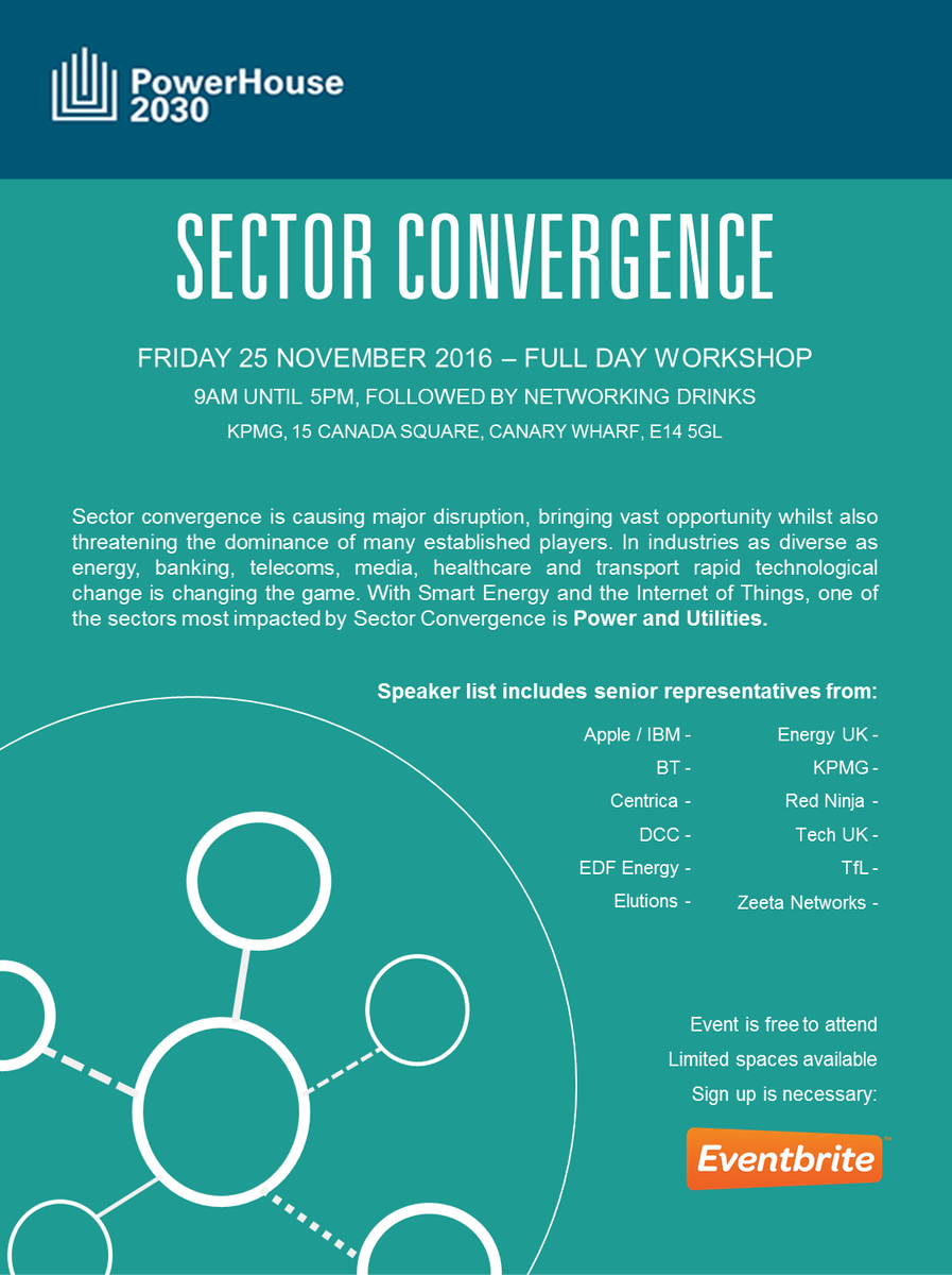 Powerhouse2030's tweet photo. Come and join our day workshop on Sector Convergence - limited places available: https://t.co/NFbd7rvyyM https://t.co/vpYZ56bCdr