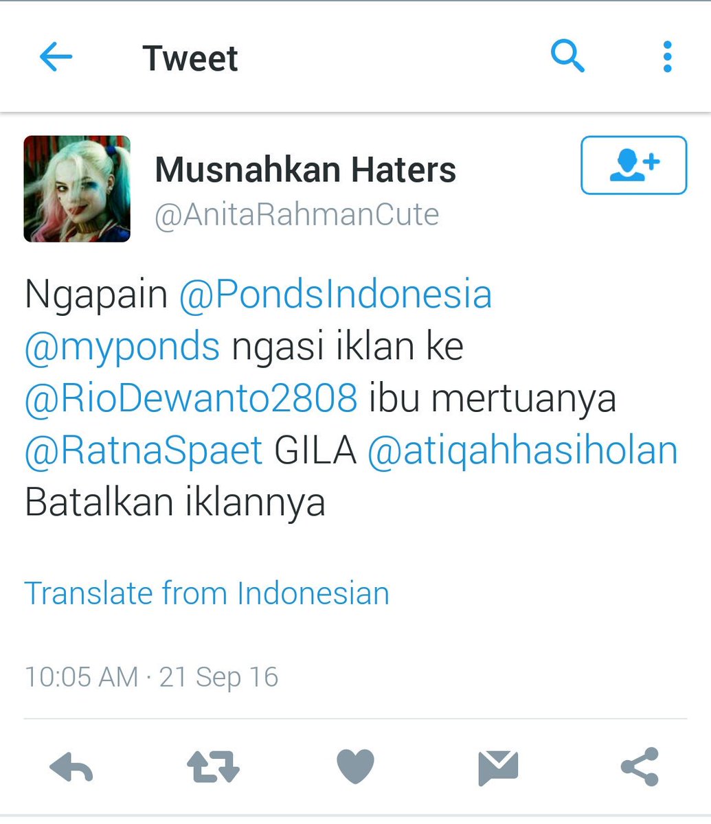 PartaiSocmed's tweet photo. Apa dampaknya jk selebtweet spt @RennyFernandez memprovokasi spt itu? Lihatlah yg dilakukan akun @AnitaRahmanCute ini. Benar2 teroris sosmed https://t.co/YEkZzNyvG6
