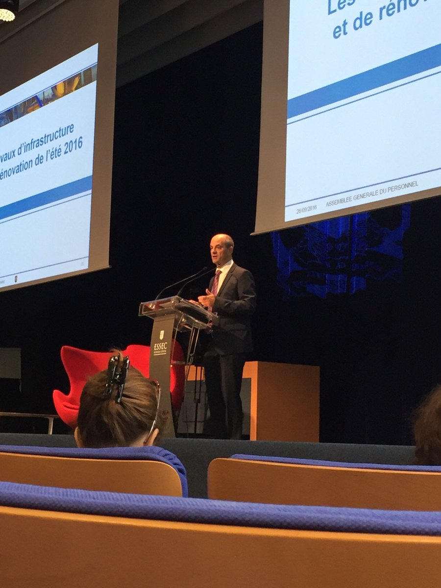 jmblanquer's tweet photo. Heureux d'avoir partagé bilans &amp; perspectives en AG avec tout l' @essec 
En route pour une superbe année 2016-2017! https://t.co/B17agMKwoA