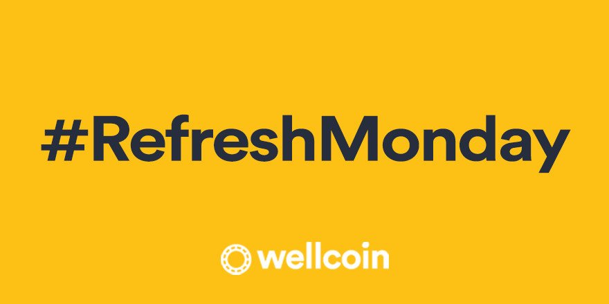 Wellcoin's tweet photo. It's Monday. Another chance to hit refresh. #RefreshMonday #ItPaysToLiveHealthy https://t.co/Cwg4Wh97ya