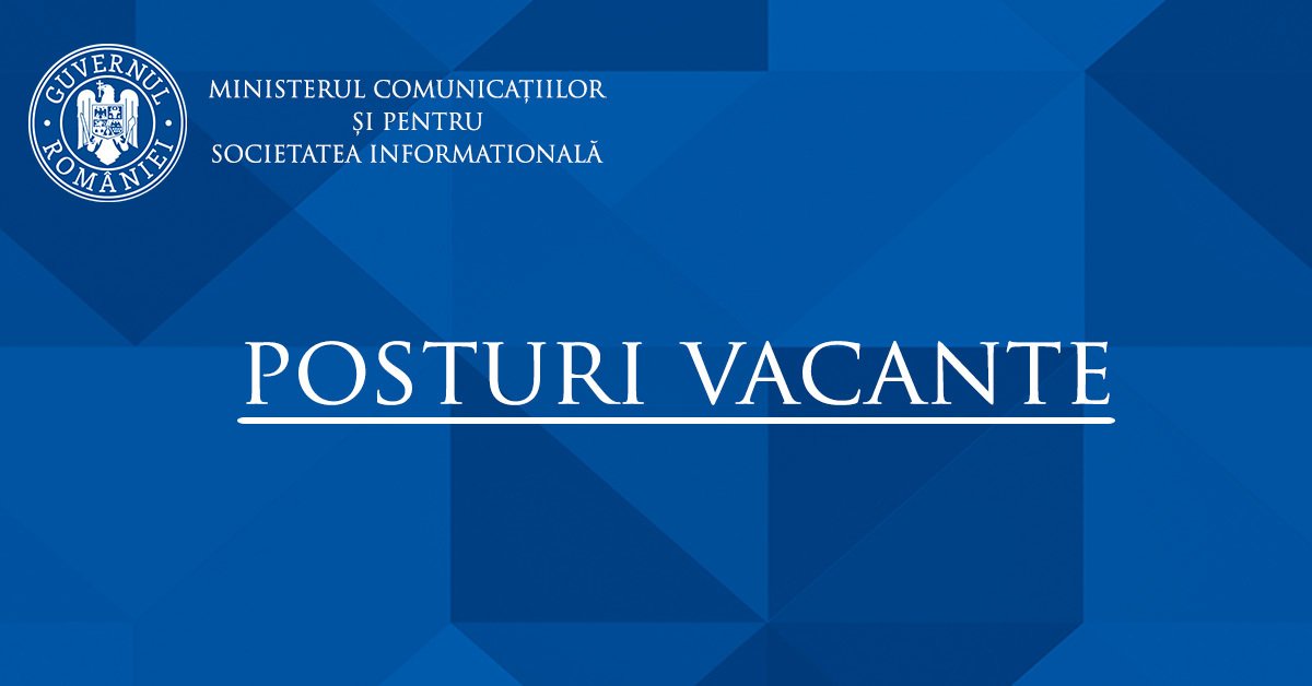 ministercomuni1's tweet photo. MCSI angajează 5 experți... Detalii aici: https://t.co/vGy2zrABAV https://t.co/26Dd3123LQ