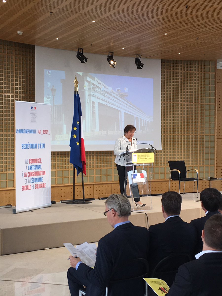 Ministère de l'Économie et des Finances (@economie_gouv) on Twitter photo Ouverture par <a href="/MartinePinville/">Martine Pinville</a> de la conférence européenne sur l'#innovationsociale et l'investissement à impact #ESS Ouverture par <a href="/MartinePinville/">Martine Pinville</a> de la conférence européenne sur l'#innovationsociale et l'investissement à impact #ESS