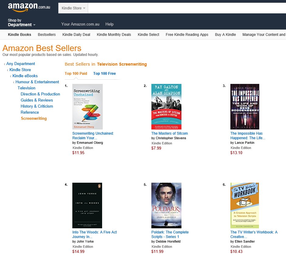 ScreenplayUltd's tweet photo. Australia is joining the movement, #screenwritingunchained was #1 in #screenwriting this morning. #storytypemethod https://t.co/TrAe4hsBCZ