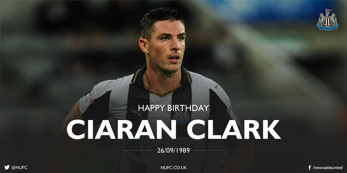 NUFC's tweet photo. We also extend birthday wishes to teammate and @FAIreland international @C___Clark! 🎉🎁🎂 #NUFC https://t.co/gDpekn5zSy