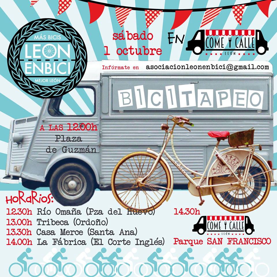 ComerdeLeon's tweet photo. Si os gusta la #bici y el tapeo de #leonesp, el sábado tenéis una cita con el II #BiciTapeo Edición #SanFroilán https://t.co/yTrhTXBPCp https://t.co/ee9WTutRzy