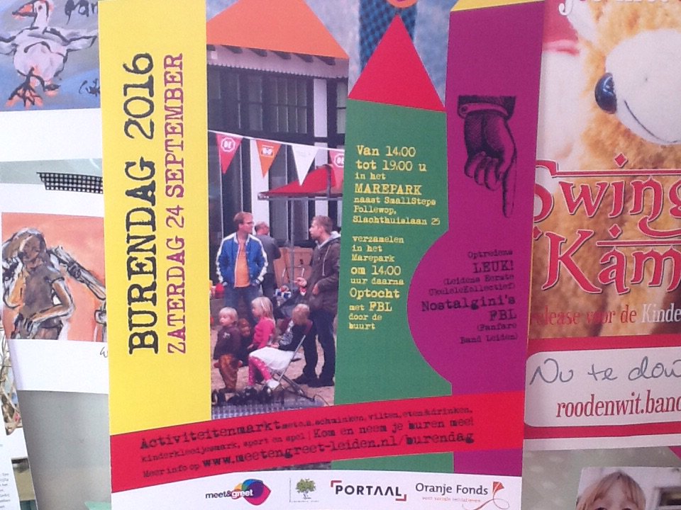 Meet&amp;Greet Leiden was met de wijkvereniging uitvalsbasis voor de burendag in het Marepark.