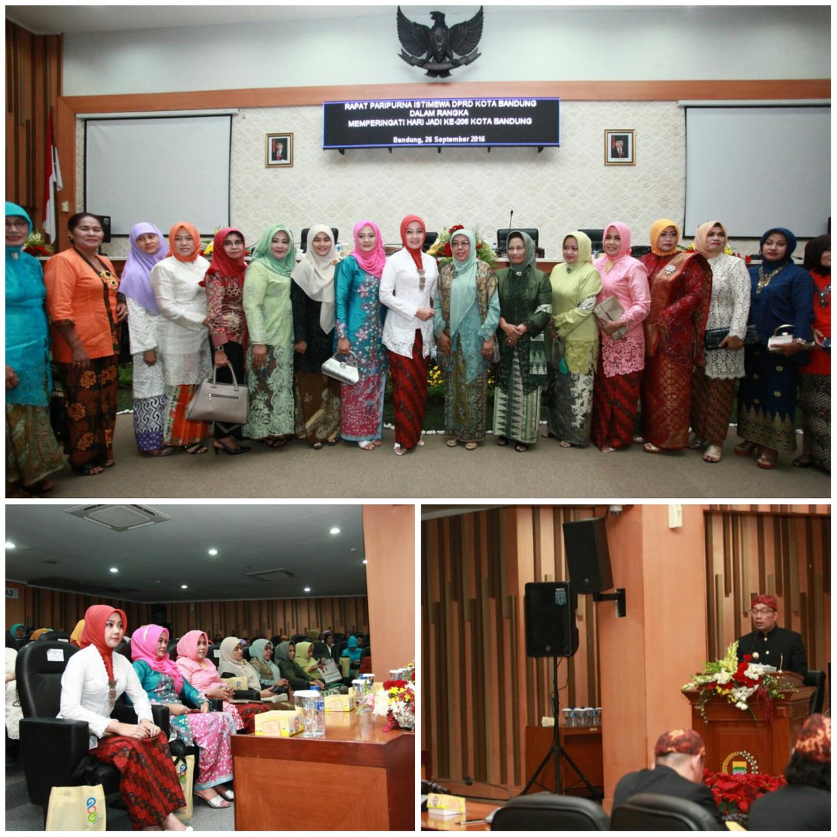 Rapat Paripurna Istimewa DPRD dlm Rangka Memperingati HJKB KE-206 .
Senin (26/09/16)