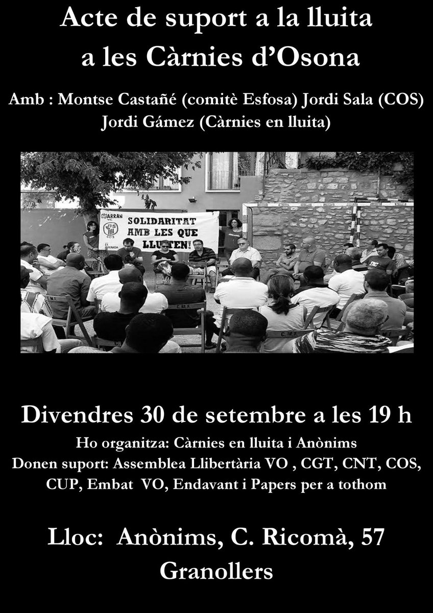 A #Granollers acte de suport contra l´explotació <a href="/CGTVALLESORIENT/">CGT Vallès Oriental</a> <a href="/CNTValles/">CNT Vallès Oriental</a> <a href="/COS_Valles/">COS Vallès</a> @Proces_Embat <a href="/FederacioA/">Federació Anarquista</a> youtube.com/watch?v=fJQ-co…