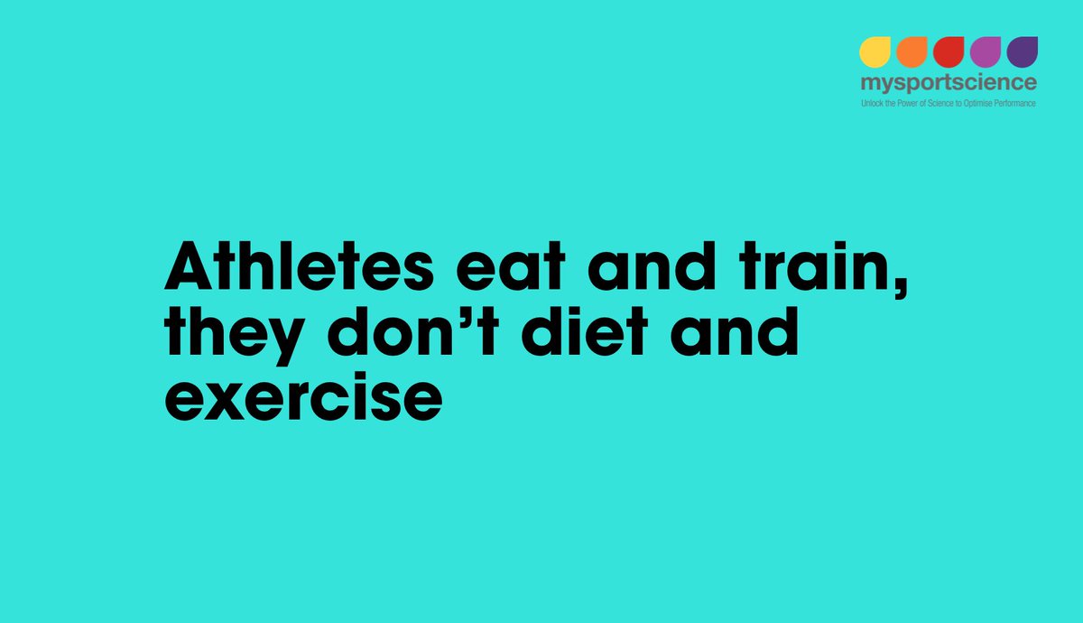 Athletes eat and train, they don't diet and exercise