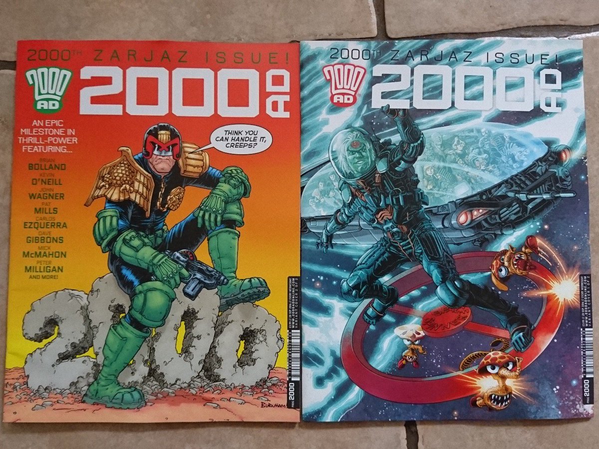 Hail_Leviathan's tweet image. Early delivery of @2000AD  #Prog2000, including the @TheBurnham cover. Monday just got a dose of thrill-power