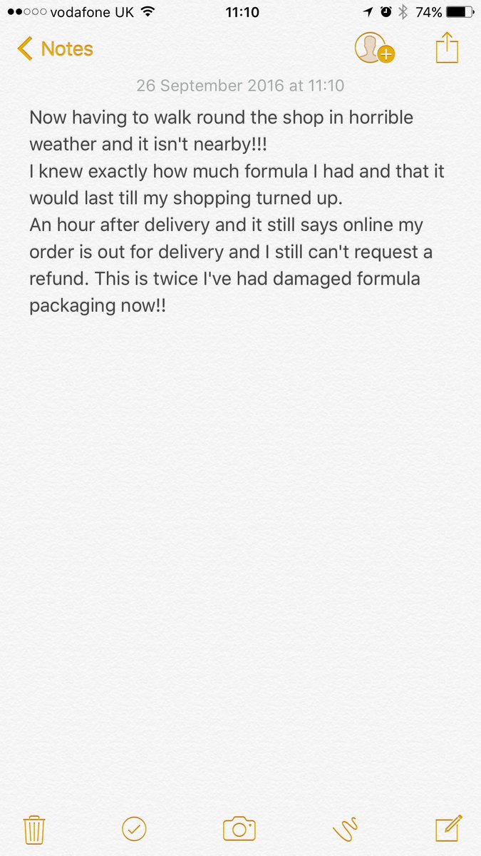 MissSammyJx's tweet photo. @asda @AsdaServiceTeam How my 6 month olds formula turned up, completely unusable and can't request refund as it says still out for delivery https://t.co/4aCwb9uHTz